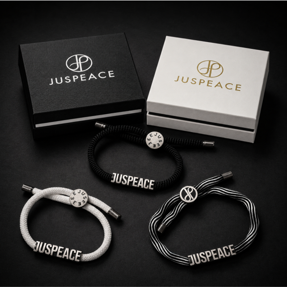 JUSPEACEパッケージボックスとブレスレットのセット